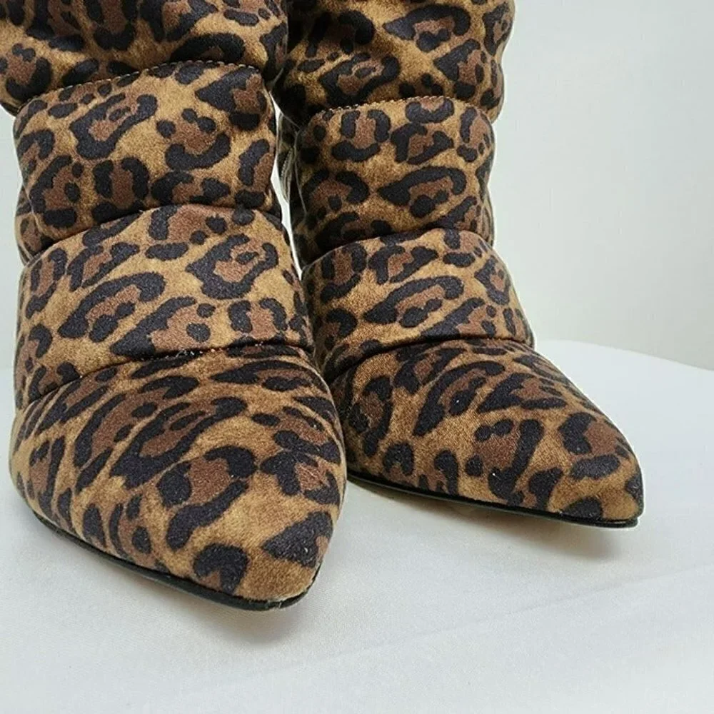Jessica Simpson Animal Print Quilted Booties 7